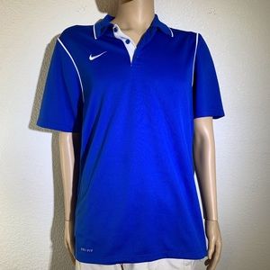 Nike DRI-FIT golf/coach style shirt.
